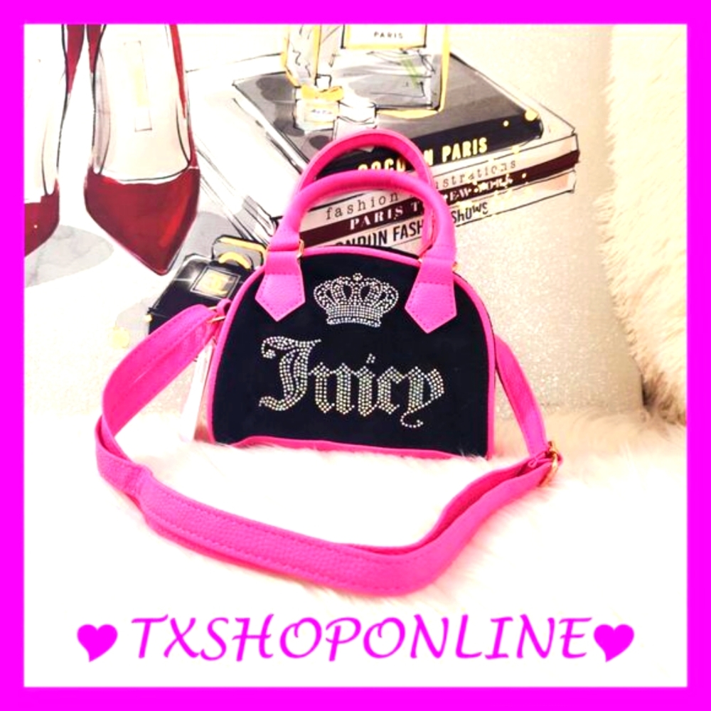💗🌺Juicy Couture Black and Pink Mini Purse🌺💗